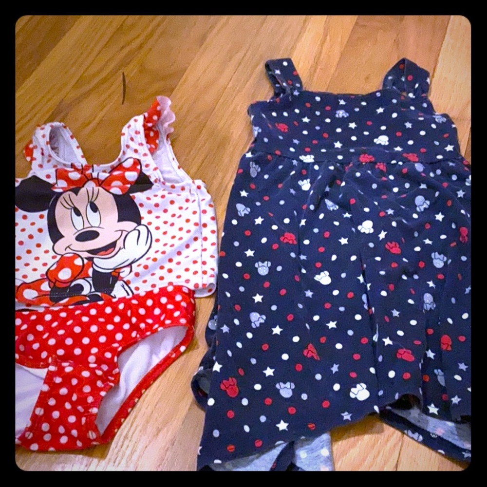Minnie Mouse Two piece bathing suit and SunDress